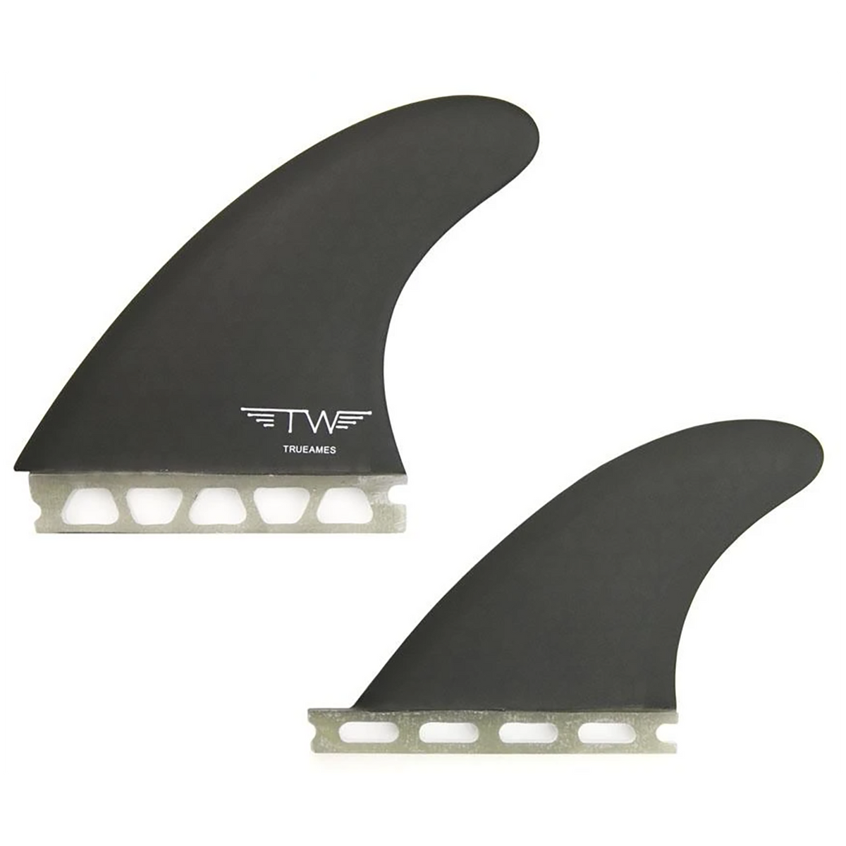 True Ames Tyler Warren Futures Quad Fin Set Smoke Hexcore