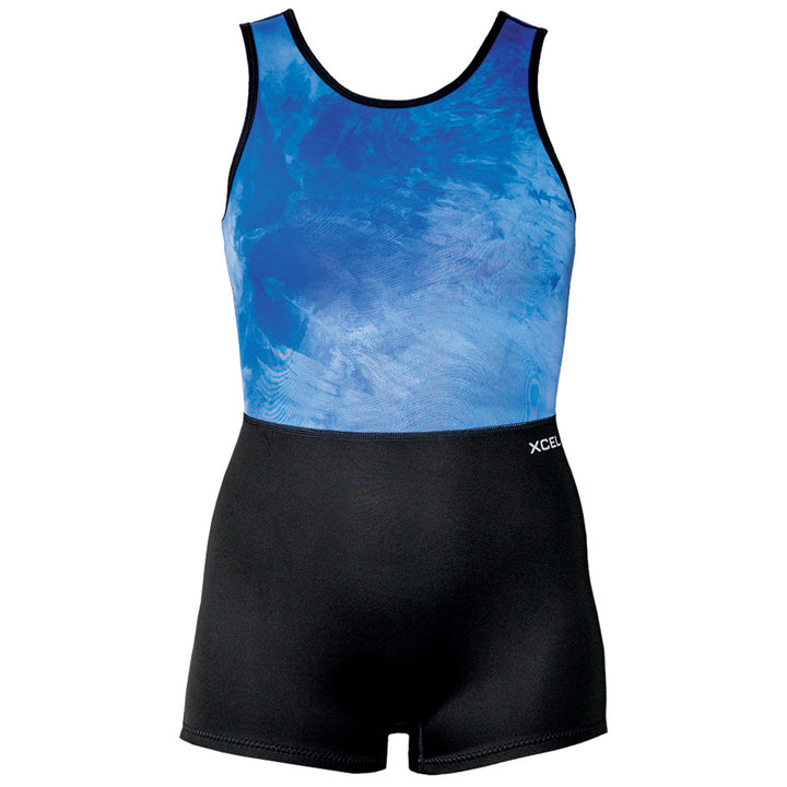 XCEL Scoop Back Short Jane 1mm Springsuit - Women's Black/Blue Tie Dye