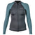 XCEL Axis Long Sleeve Front Zip 1.5/1mm Wetsuit Jacket - Women's Graphite/Tinfoil Flower Print