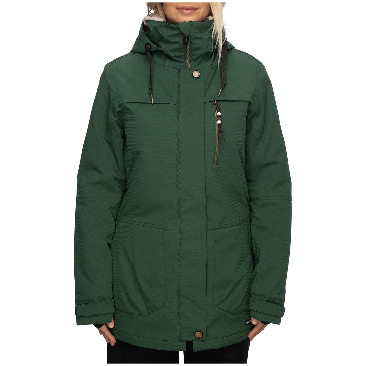 686 Spirit Insulated Jacket - Women's Pine Green Geo Jacquard