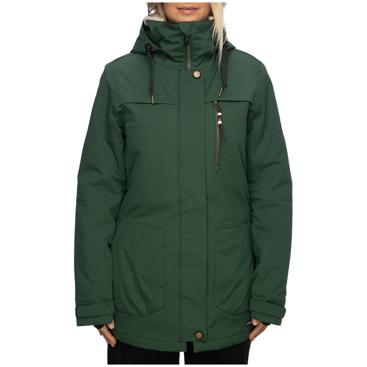 686 Spirit Insulated Jacket - Women's Pine Green Geo Jacquard