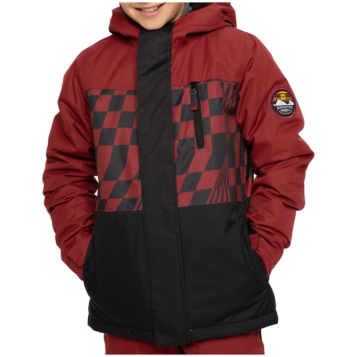686 Smarty 3-in-1 Insulated Jacket - Boys' Oxblood Colorblock