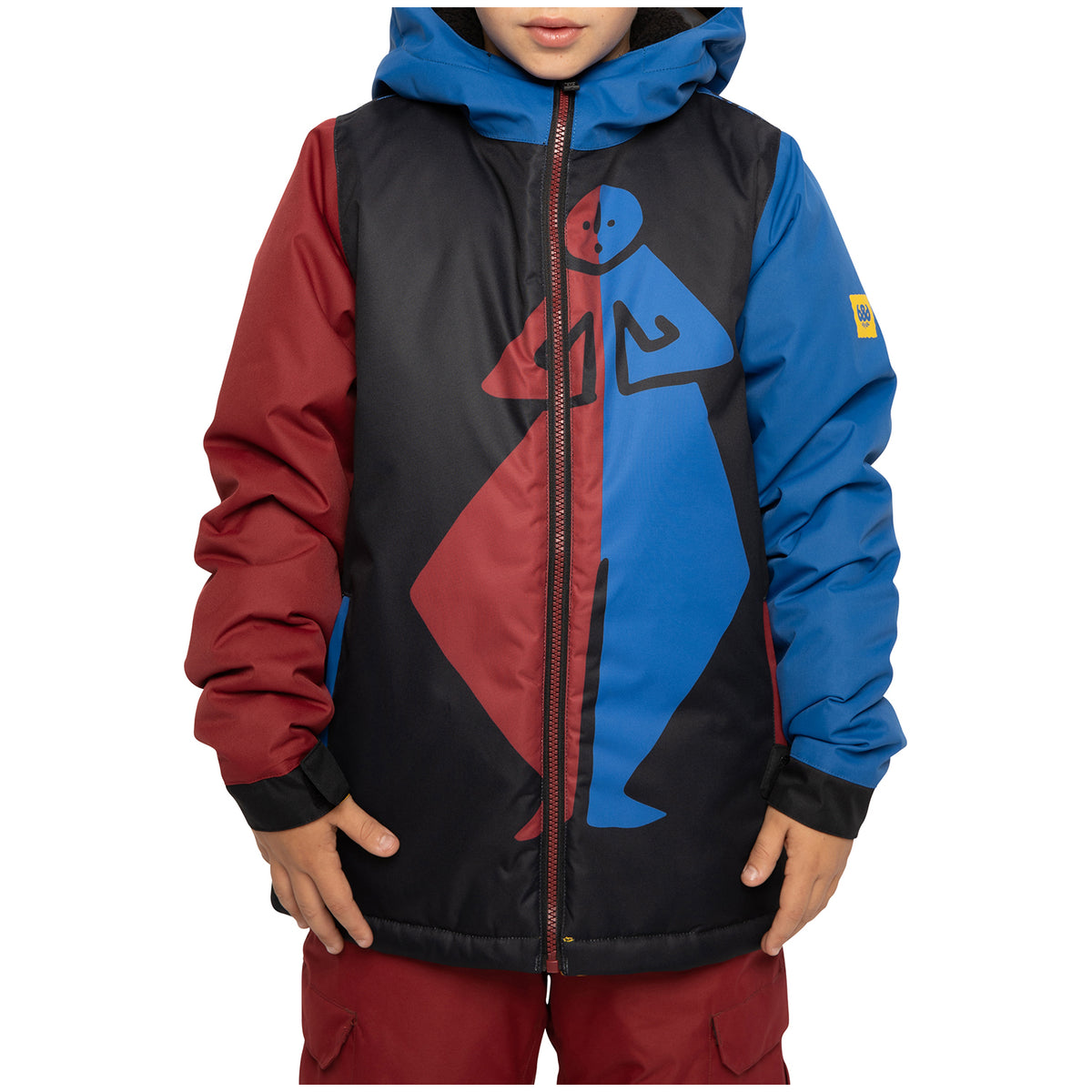 686 Forest Insulated Jacket - Boys' Primary Blue Colorblock