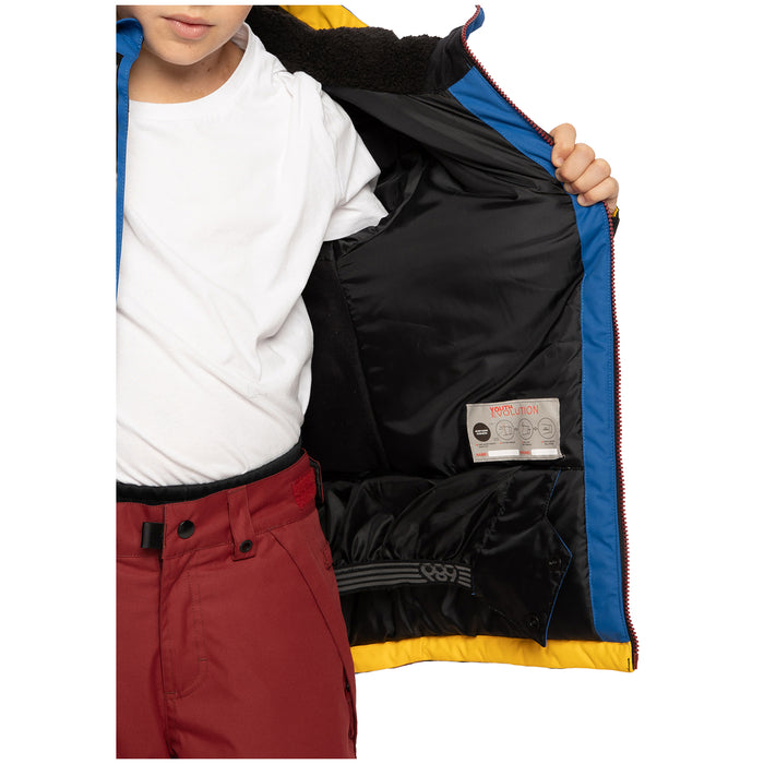 686 Forest Insulated Jacket - Boys' Primary Blue Colorblock