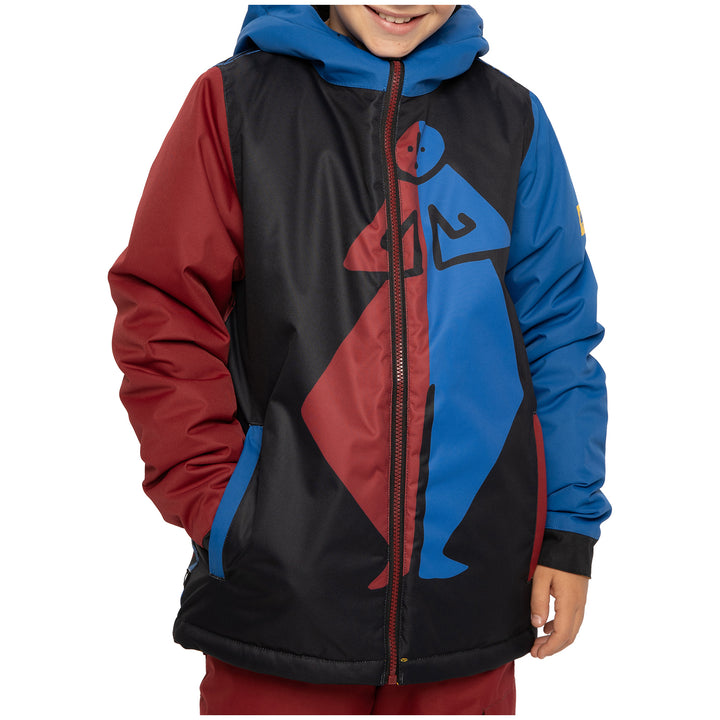686 Forest Insulated Jacket - Boys' Primary Blue Colorblock