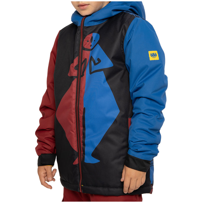 686 Forest Insulated Jacket - Boys' Primary Blue Colorblock