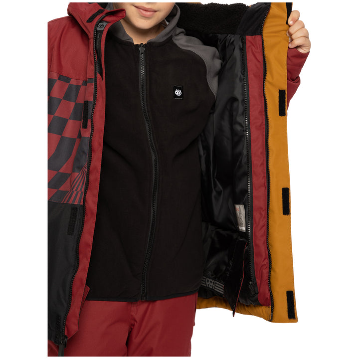 686 Smarty 3-in-1 Insulated Jacket - Boys' Oxblood Colorblock