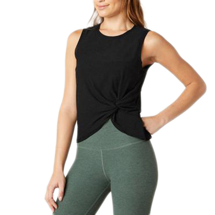 Beyond Yoga Front Twist Muscle Tank - Women's Darkest Night