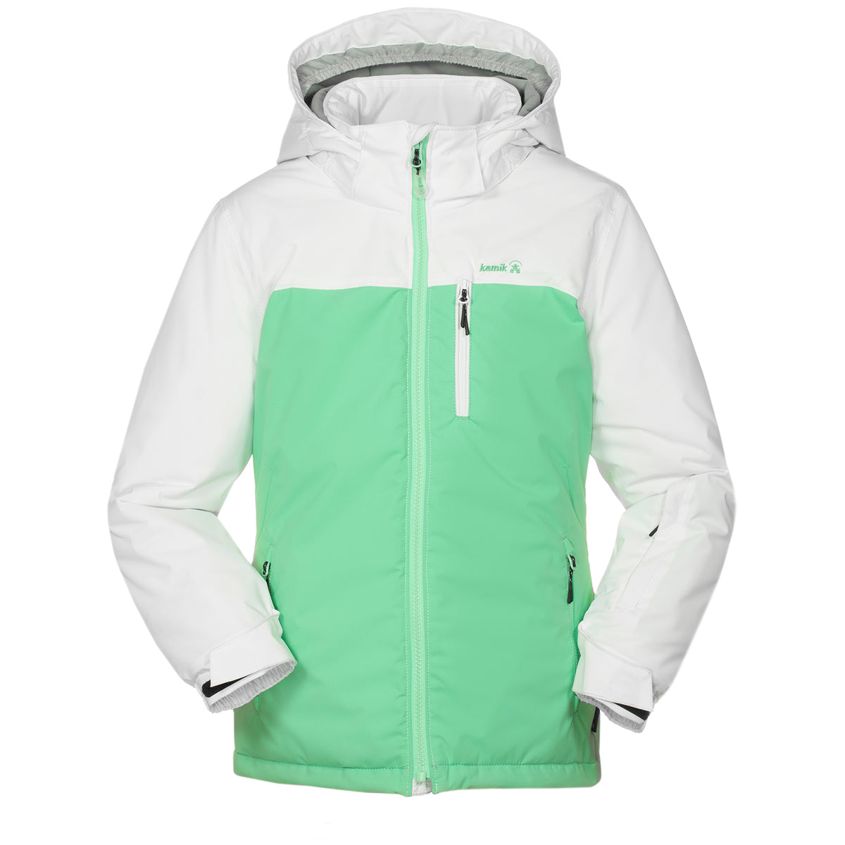 Kamik Betsy Jacket - Girls' White/Mint