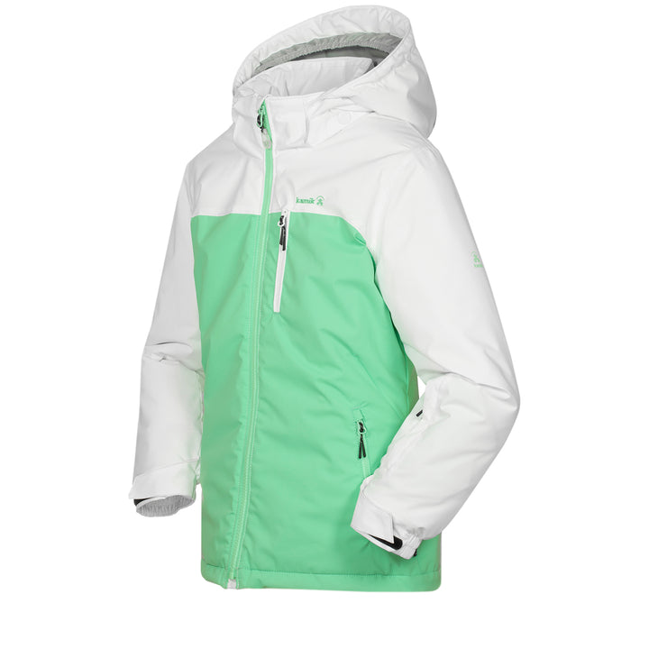 Kamik Betsy Jacket - Girls' White/Mint