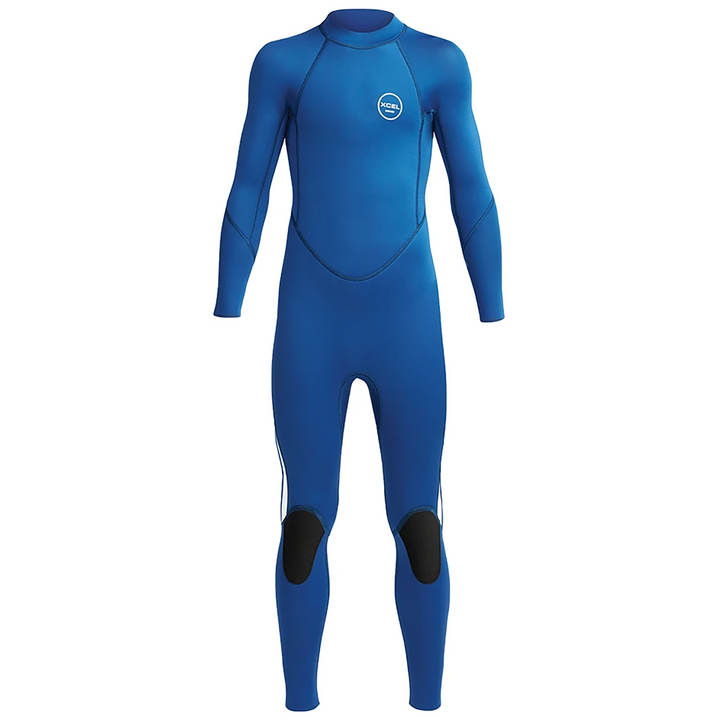 XCEL Axis Flatlock Back Zip 3/2mm Fullsuit - Boys' Faint Blue/White