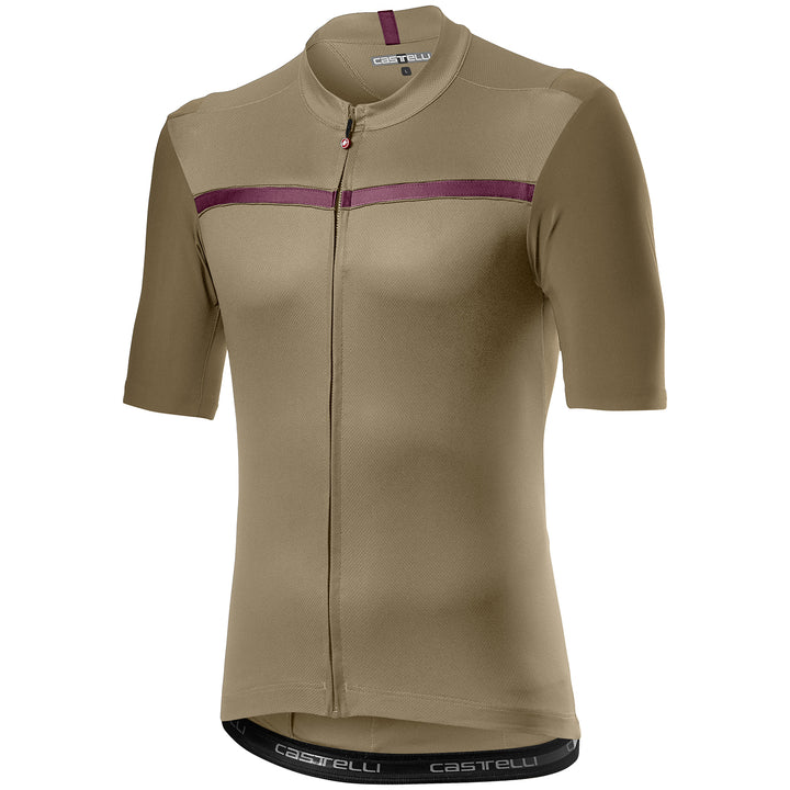 Castelli Unlimited Jersey Dark Sand/Pro Red