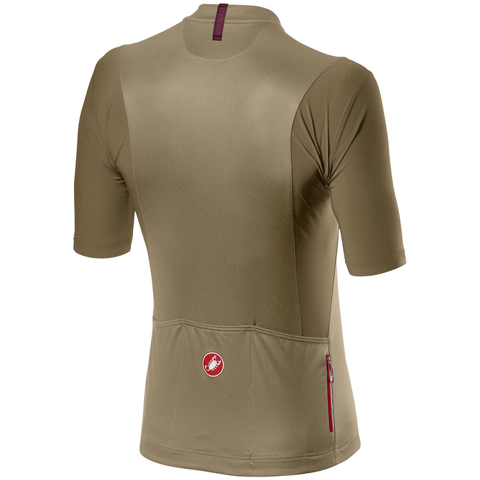 Castelli Unlimited Jersey Dark Sand/Pro Red
