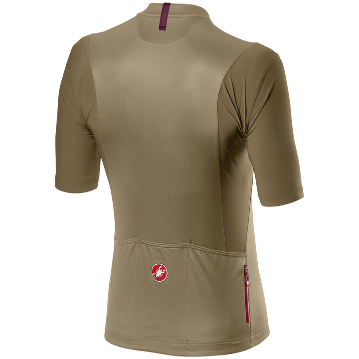 Castelli Unlimited Jersey Dark Sand/Pro Red
