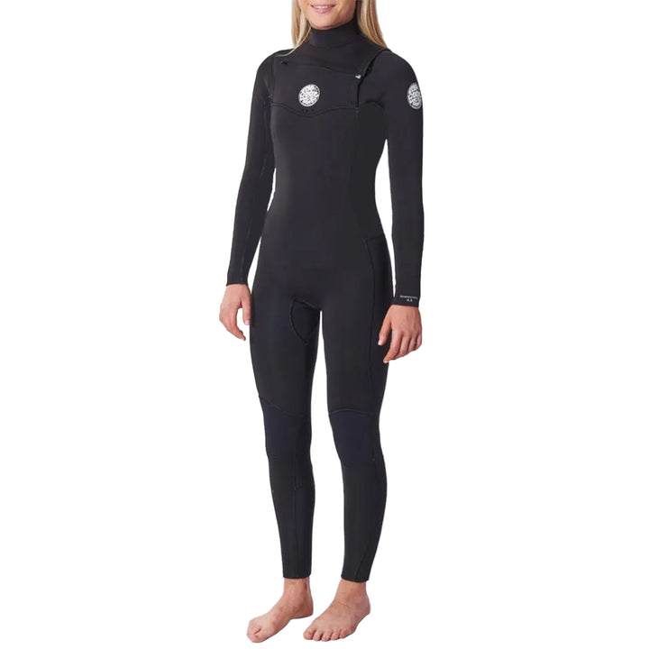 Rip Curl 4/3 Dawn Patrol Chest Zip Wetsuit - Women's Black
