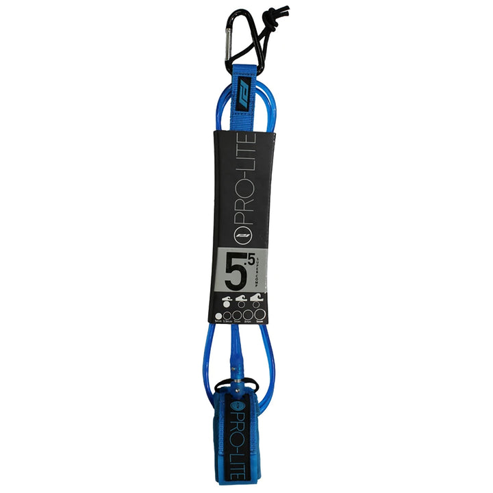 Pro-Lite 5.5' Super Comp Leash Clear Neon Blue