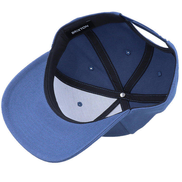 Brixton Crest C MP Snapback Hat Joe Blue