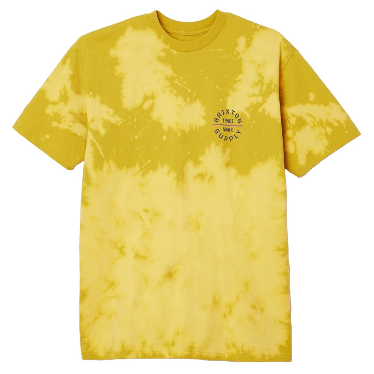 Brixton Oath V T-Shirt - Men's Yellow Curry Sun Wash