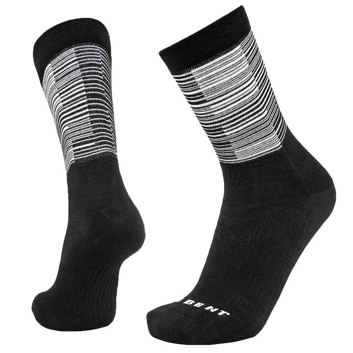 Le Bent Bike Ultra Light Mini Bike Socks Black Lines