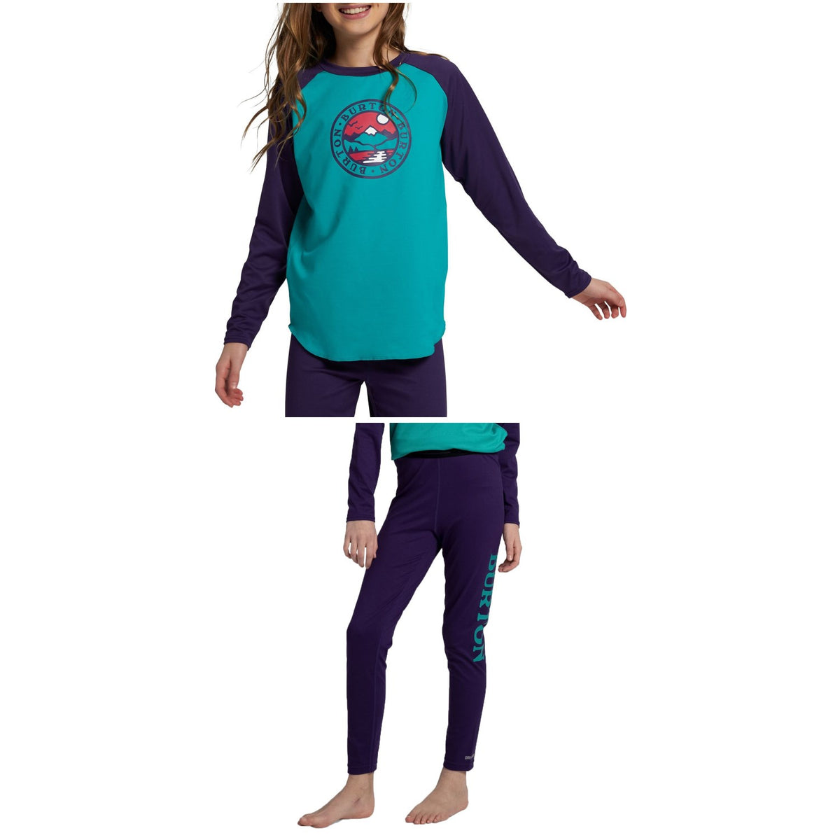 Burton Midweight Base Layer Tech T-Shirt + Midweight Base Layer Pants - Kids'