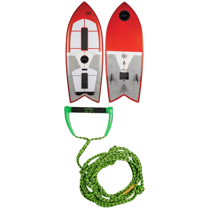 Ronix Koal Technora Powerfish+ Wakesurf Board 2019 + Proline x evo LGS 25 ft Surf Rope