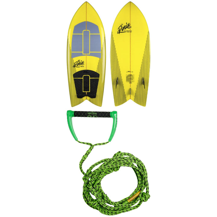 Ronix Koal Technora Powerfish+ Wakesurf Board 2020 + Proline x evo LGS 25 ft Surf Rope