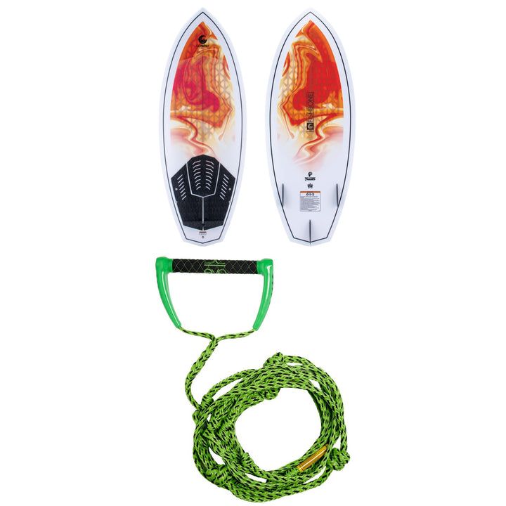 Connelly Fishbone Wakesurf Board 2021 + Proline x evo LGS 25 ft Surf Rope