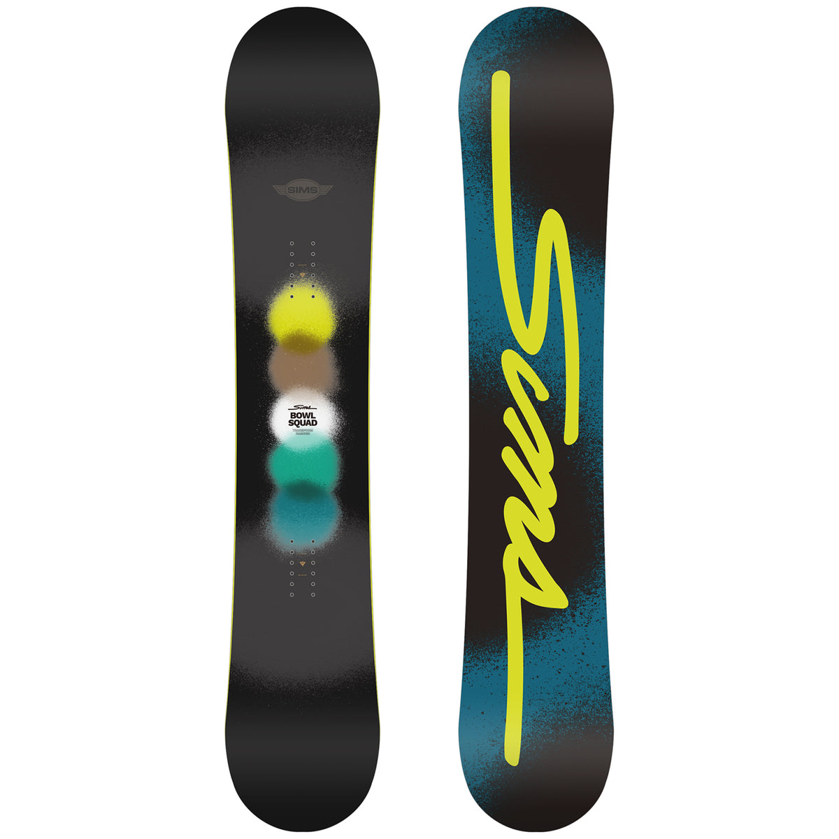 Sims Bowl Squad - Black Snowboard 2021