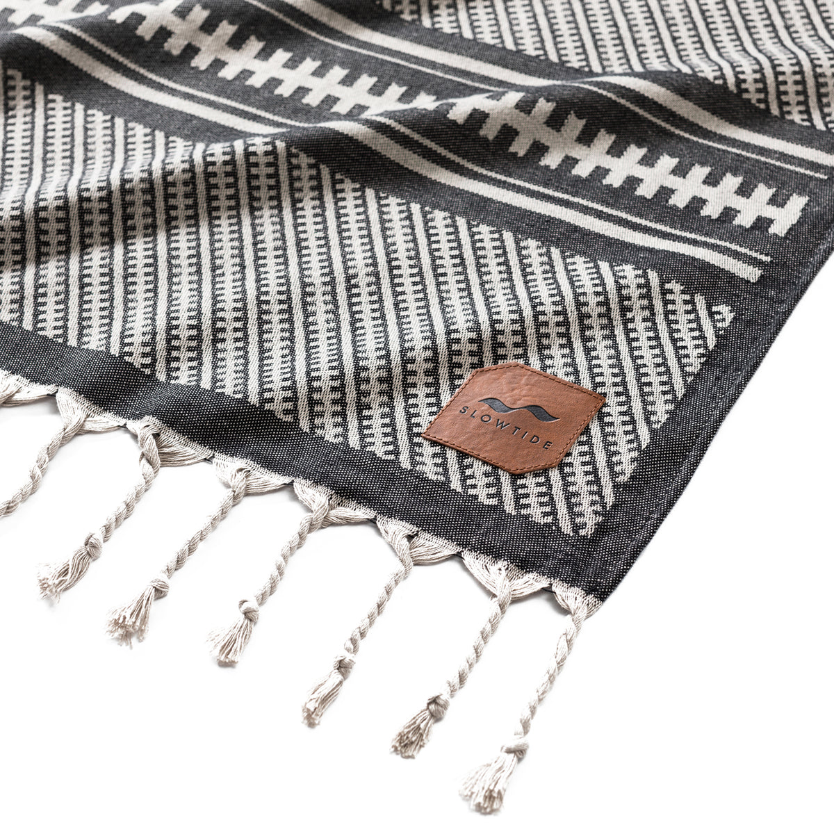 Slowtide River Throw Blanket Black