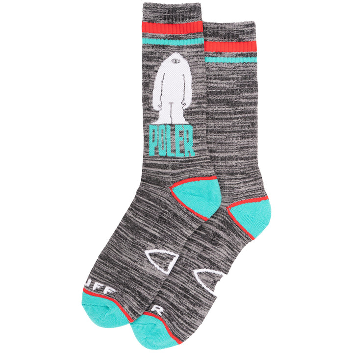 Poler Sasclops Socks Gray Swirl