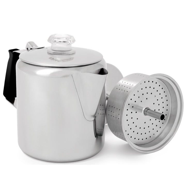 GSI Outdoors Glacier Stainless 6 Cup Percolator Polished