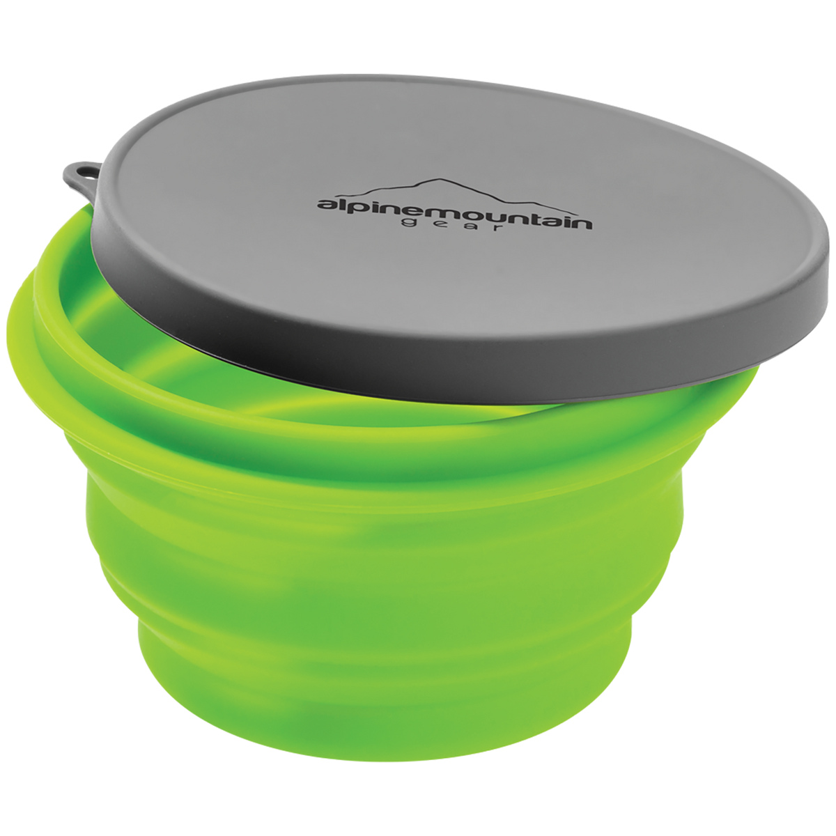 Alpine Mountain Gear Collapsible Silicone Bowl - Medium Green