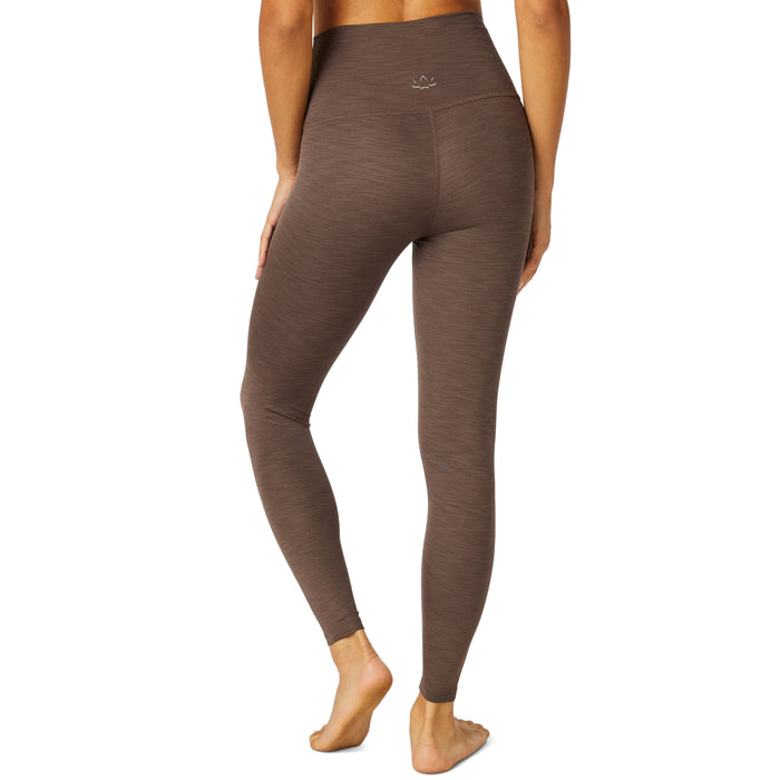 Beyond Yoga Heather Rib High-Waisted Midi Leggings - Women's Cocoa Brown Heather