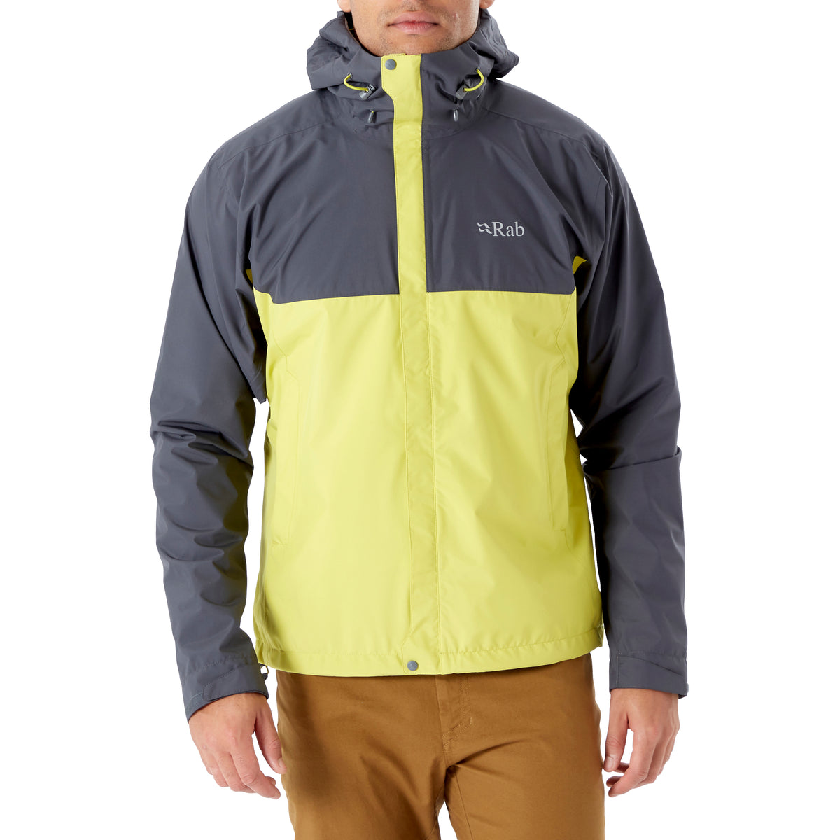 Rab® Downpour Eco Jacket - Men's Graphene/Zest
