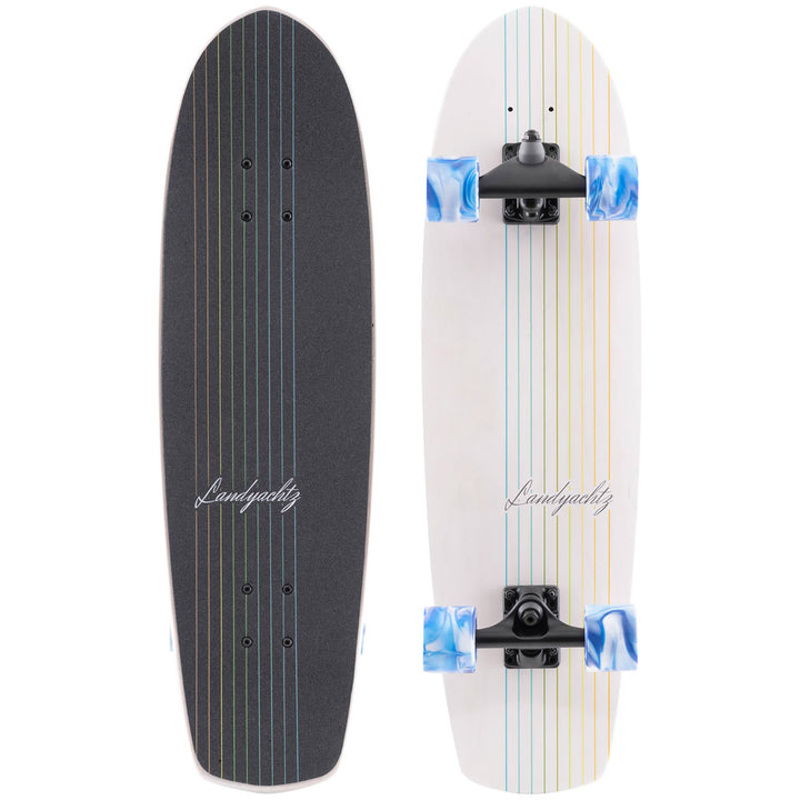 Landyachtz Butter White Lines Cruiser Skateboard Complete