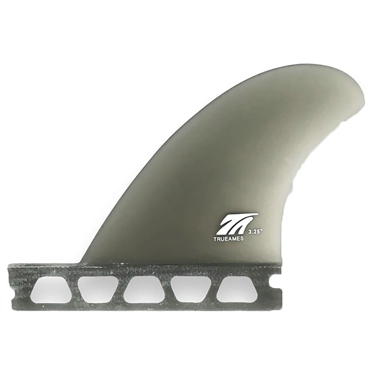 True Ames Side Bite 3.25" Solid Fiberglass - Futures Fin Set Smoke