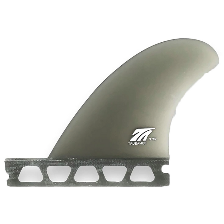 True Ames Side Bite 3.25" Solid Fiberglass - Futures Fin Set Smoke