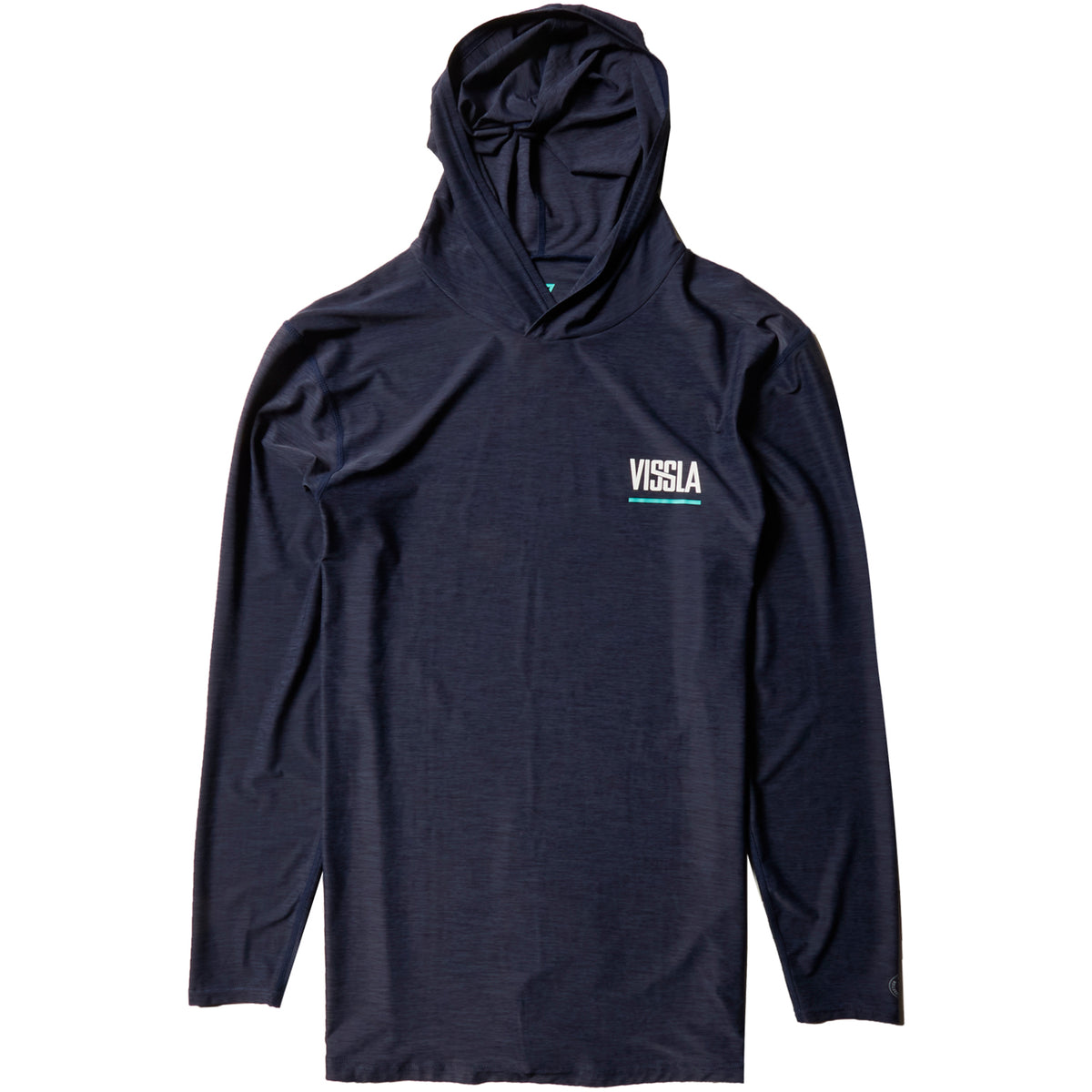 Vissla Twisted Hooded Long Sleeve Surf Shirt Naval Heather
