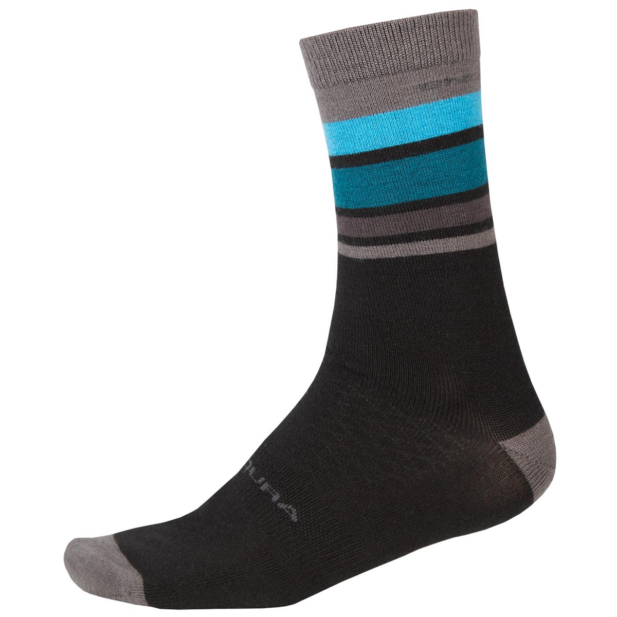 Endura BaaBaa Merino Stripe Bike Socks Black
