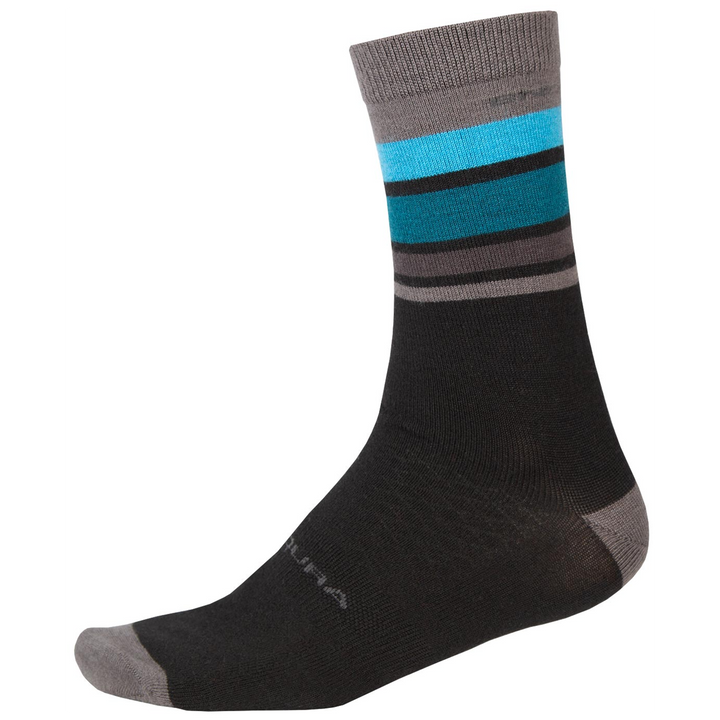 Endura BaaBaa Merino Stripe Bike Socks Black