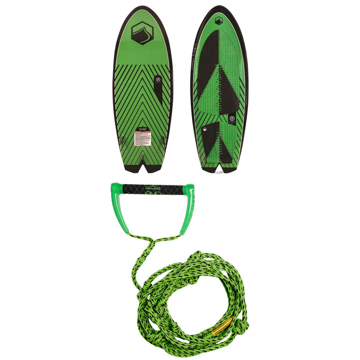 Liquid Force Rocket Wakesurf Board + Proline x evo LGS 25 ft Surf Rope