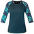 Shredly The 3/4 Raglan - Women's Midnight Turquoise/Leia