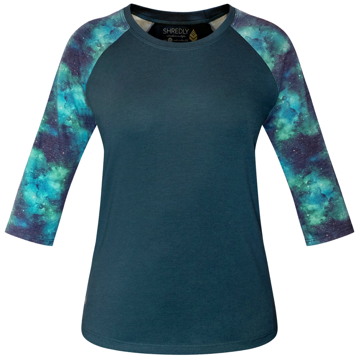 Shredly The 3/4 Raglan - Women's Midnight Turquoise/Leia
