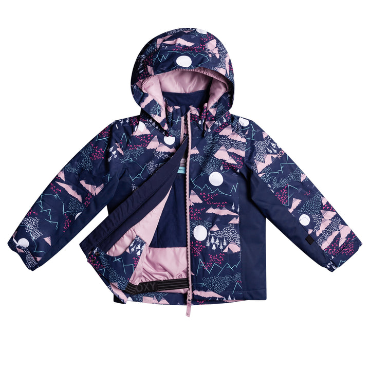 Roxy Snowy Tale Jacket - Toddler Girls' Medieval Blue Moontain