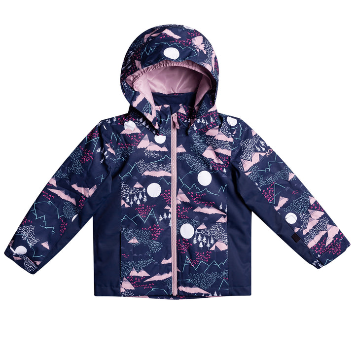 Roxy Snowy Tale Jacket - Toddler Girls' Medieval Blue Moontain