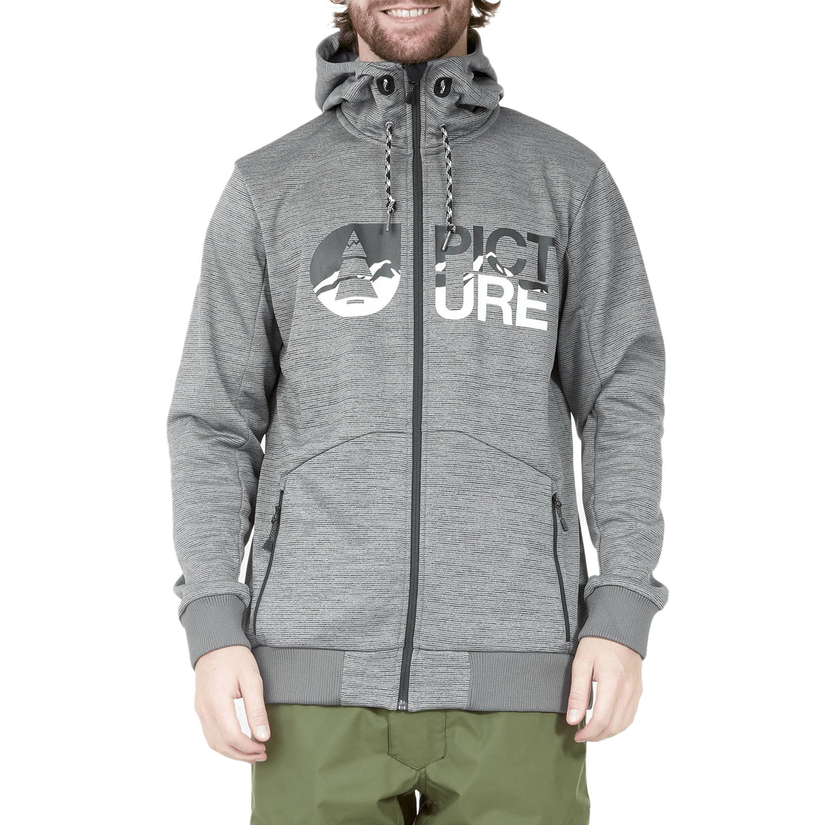 Picture Organic Baxter Tech Zip Hoodie - Men's Grey Melange
