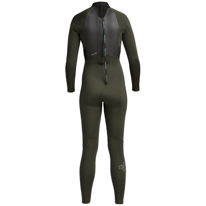 XCEL 4/3 Axis Back Zip Wetsuit - Women's Dark Forest/Black