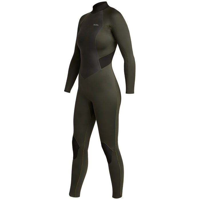 XCEL 4/3 Axis Back Zip Wetsuit - Women's Dark Forest/Black