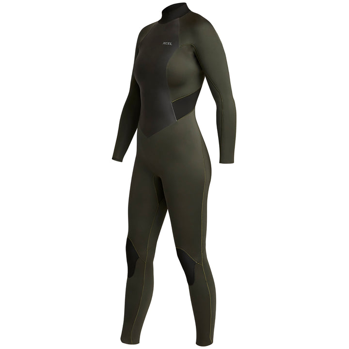 XCEL 4/3 Axis Back Zip Wetsuit - Women's Dark Forest/Black