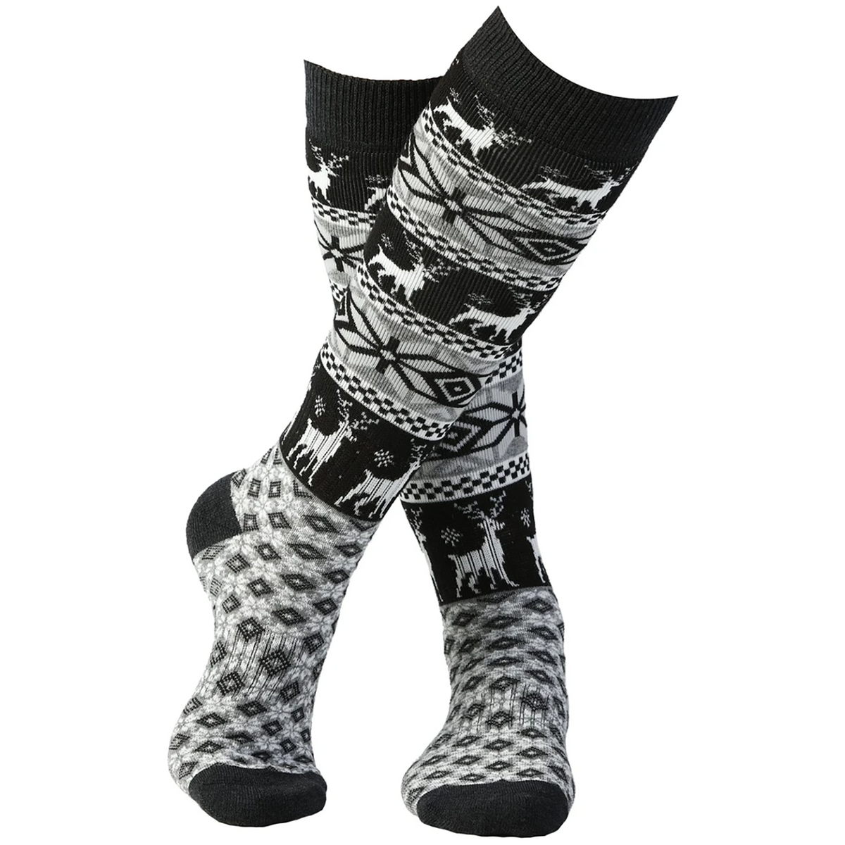 Rojo Outerwear Nordic Snowflake Socks - Girls' True Black
